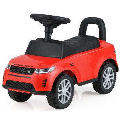 Kids Ride On Push Car, a red toy car with black steering wheel and seat
