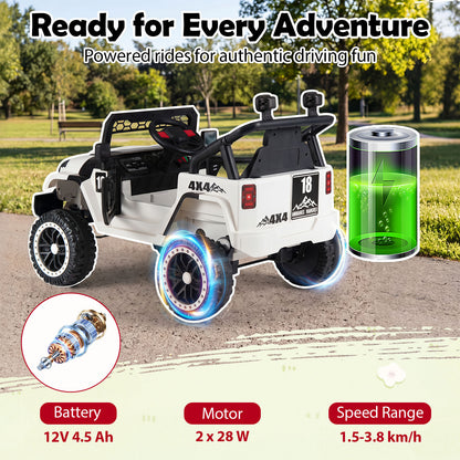 Kids electric toy vehicle with battery and motor specifications