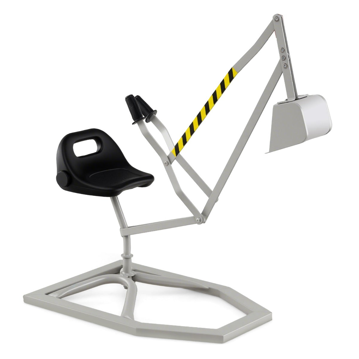 The sand digger toy shown from the opposite side against a plain white background