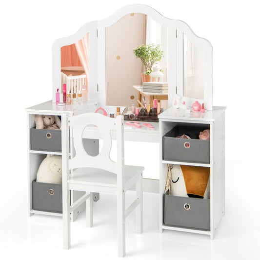 Kids Vanity Desk in White