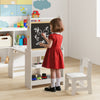 Kids Art Table and Chair Set Multifunctional Kids Activity-Grey