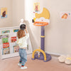 4-In-1 Kids Basketball Hoop with Adjustable Height for Kids-Yellow