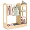 Kids Dress up Storage with Mirror-Natural