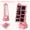 Kids Jewelry Cabinet Children Jewelry Organizer with Lights-Pink
