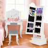 Kids Jewelry Cabinet Children Jewelry Organizer with Lights-White