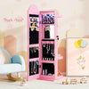 Kids Jewelry Cabinet Standing Children Jewelry Organizer-Pink