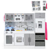 Kids Kitchen Playset with Lights and Sounds-Grey
