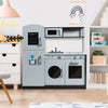 Kids Kitchen Set with Sink and Faucet, Stove, Oven and Microwave