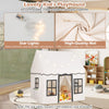 Kids Play Tent with Star Lights and Non-slip Mat-Beige