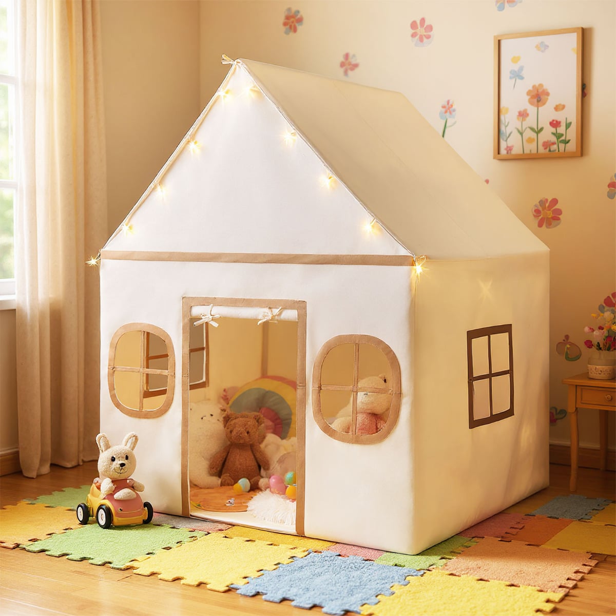 Kids Play Tent Large Playhouse Indoor Play Tent-Grey