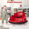 6V Kids Ride on Battery Powered Bumping Car with Flashing LED Lights-Red