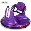 12V Kids Ride On Electric Bumper Car with Dual Joysticks and Remote Control-Purple