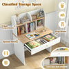 Kids Wooden Study Desk with Hutch and Drawer