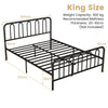 Double/King Size Metal Bed Frame with Headboard and Footboard-King Size