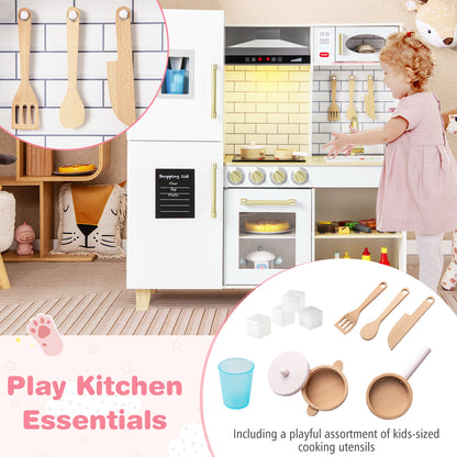 Play kitchen essentials included with the toy kitchen