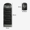 Outsunny Sleeping Bag for Adults, Lightweight & Compact Sleeping Bag, 3 Seasons, Black