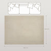 HOMCOM Modern Geometric Rug, Thick & Plush, Non-Slip, 160 x 120 cm â Cream, Living Room/Bedroom/Office