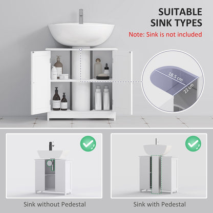 This under-sink storage unit is suitable for basins without a pedestal