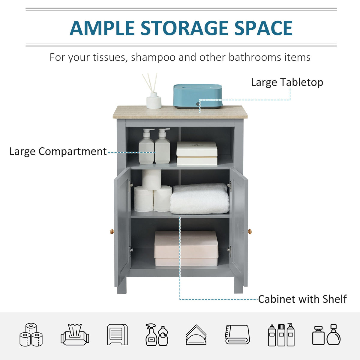 the bathroom cabinet with doors open showing the internal shelf and storage space
