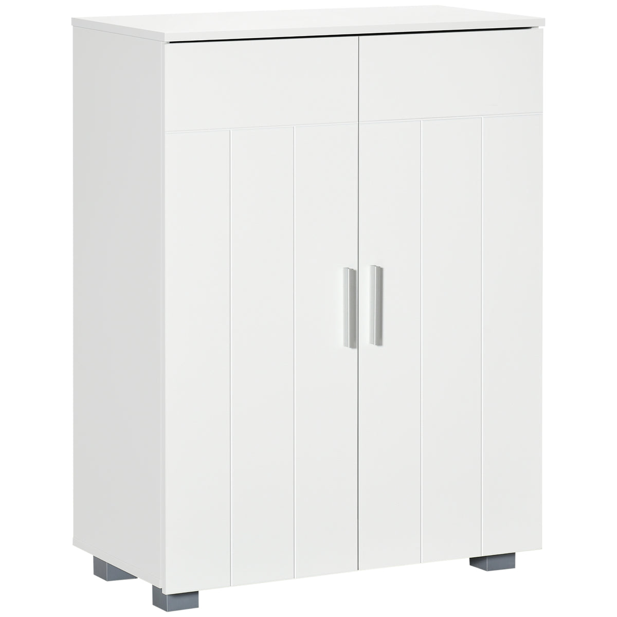 kleankin Modern Bathroom Floor Cabinet in White