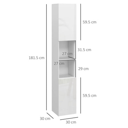 A size diagram of the tall bathroom cabinet showing its dimensions in cm