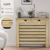 HOMCOM 95.5H x 111Wcm Radiator Cover, with Drawer - Oak