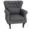 HOMCOM Chesterfield-Style Accent Chair - Grey