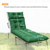 Outsunny Set of Two 190 x 56cm Sun Lounger Cushions - Green