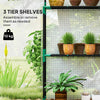 Outsunny 143 x 74cm Walk-In Greenhouse, with Shelves - White