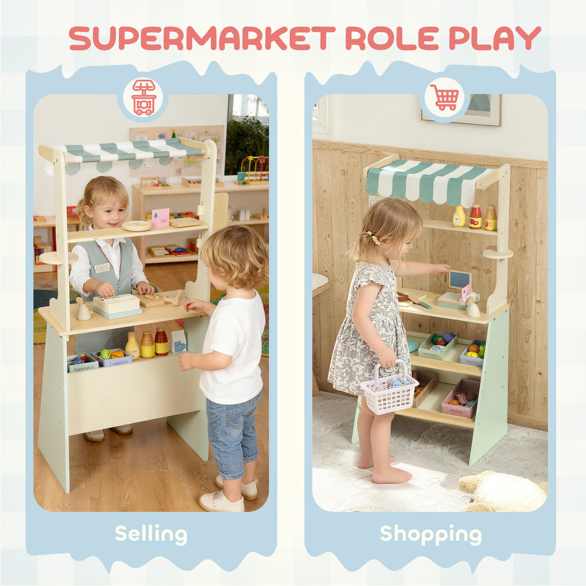 AIYAPLAY Wooden Toy Shop in Green