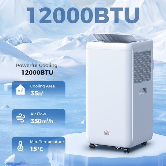 HOMCOM 12,000 BTU 5-in-1 Mobile Air Conditioner in White