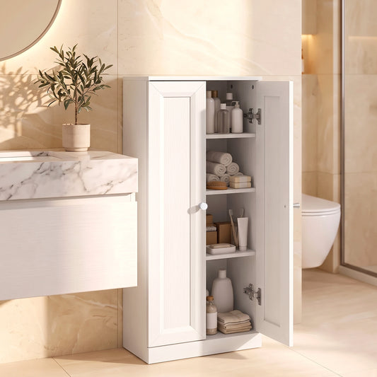 HOMCOM Narrow Bathroom Cabinet in White