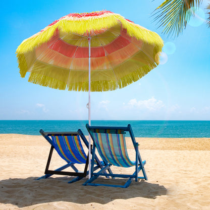 Outsunny 1.6m Garden Hawaii Parasol in Multi Colour