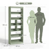 HOMCOM Bookcase, 6-Tier Bookshelf with Open Storage Shelves, Cubes, 180 cm Tall Display Shelf with Anti-Tipping Design, Green