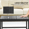 Outsunny Outdoor Coffee Table Side Table with Rectangular Frame for Patio, Balcony, Black