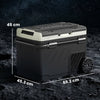 Outsunny 40L Compressor Car Fridge Freezer, Dual Zone Camping Refrigerator with App Control, Telescopic Handle, -20Â°C-20Â°C