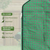 Outsunny Greenhouse Cover Replacement Walk-in PE Hot House Cover with Roll-up Door and Windows, 140 x 143 x 190cm, Green