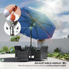 Outsunny 3 m Garden Parasol with Tilt Mechanism & Crank Handle, UPF 30+ Patio Umbrella Outdoor Table Umbrella, Dark Blue