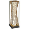 Outsunny Rattan Solar Garden Lights, Auto On/Off LED Floor Lamp, Sand Brown