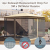 Outsunny 302 x 207cm Universal Replacement Mesh Sidewall Netting for Gazebos and Canopy Tents, (Sidewall Only) Beige