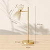 HOMCOM Modern Table Lamp, Bedside Lamp with Adjustable Flower-Shaped Head and E27 Socket for Living Room Bedroom Study, Bulb Not Included, Gold Tone