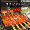 Outsunny Charcoal Barbecue Grill Portable BBQ Grill with 1840 cm√Ç¬≤ Cooking Area, 3 Shelves, Adjustable Vent, Lockable Lid, Wheels for Outdoor Cooking, Garden Party, Black