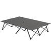 Outsunny Double Camping Cot Bed, with Bag - Charcoal Grey