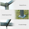 Outsunny 3 x 2m Metal Outdoor Pergola with Retractable Roof, Outdoor Gazebo Canopy Shelter with Drainage Holes for Garden, Patio, Lawn, Grey