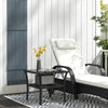 Outsunny Two-tier PE Rattan Square Coffee Table - Black