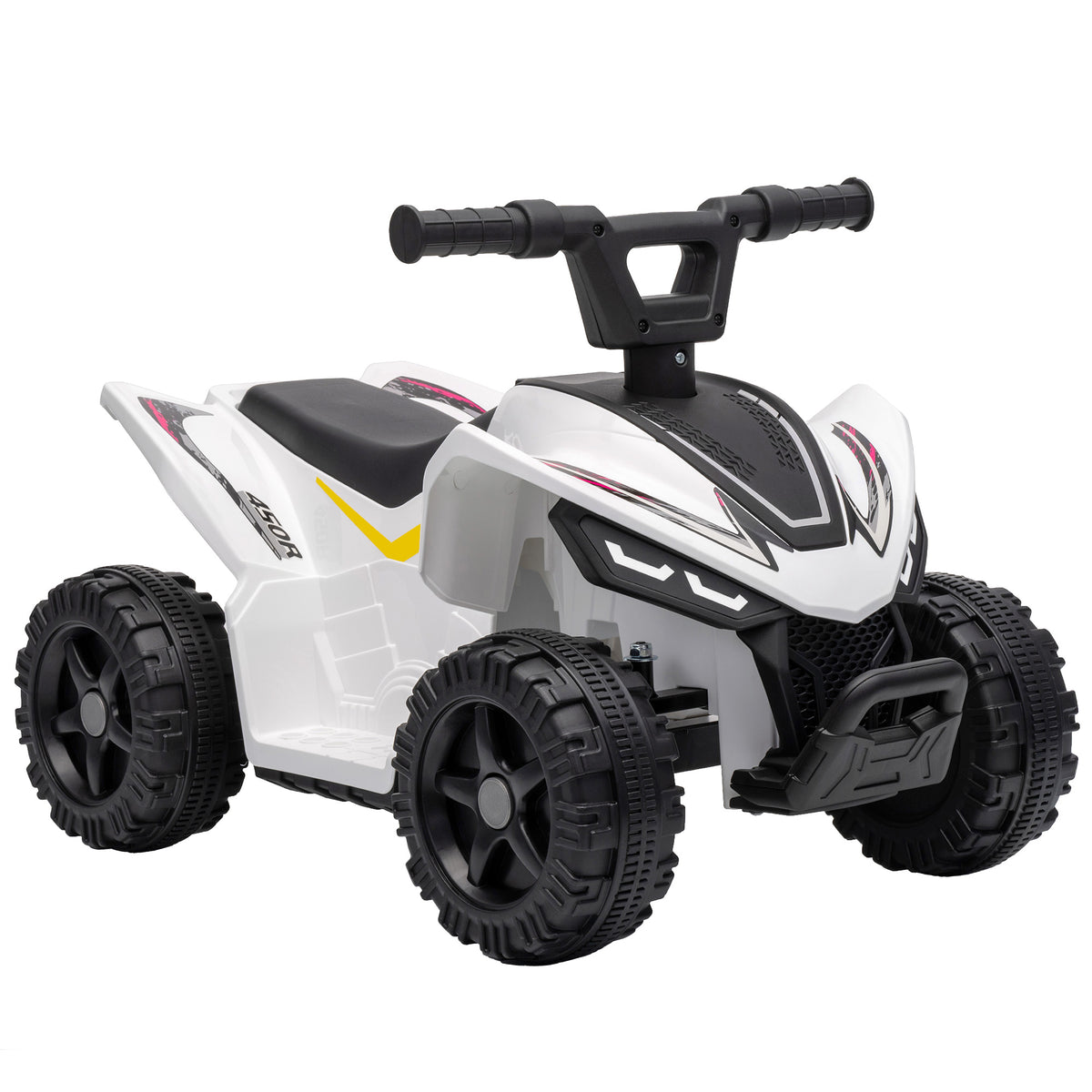 AIYAPLAY 6V Battery Powered Kids ATV in White
