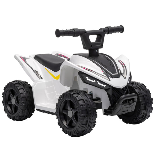AIYAPLAY 6V Battery Powered Kids ATV in White