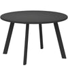 Outsunny 70cm Round Coffee Table, Outdoor Garden Table with Non-Slip Foot Pads and Metal Frame for Garden, Terrace, Balcony, Living Room, Black