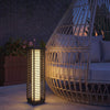 Outsunny Garden Rattan Lamp, 68 cm Solar Rattan Floor Lamp, Solar Garden Light with Auto On/Off LEDs, IP44 Waterproof, Black