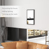 HOMCOM Wall Bathroom Mirror, 60 x 40 cm Wall-Mounted Mirror for Living Room, Bedroom, Hallway, Black